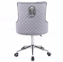Chairs Deco Scaune de birou rotative Lion-catifea gri