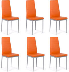 Comenzi-scaune Set 6 scaune bucatarie-portocaliu