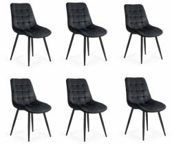 Chairs ON Set 6 scaune bucatarie si living din catifea BUC 206 negru