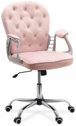 CHAIRS-ON Scaun de birou din catifea reglabil OFF 437 roz