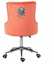 Chairs Deco Scaune de birou rotative Lion-catifea portocaliu