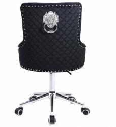 Chairs Deco Scaune de birou rotative Lion-catifea neagră