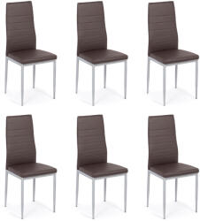 Comenzi-scaune Set 6 scaune bucătărie-maro