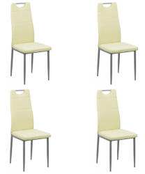 CHAIRS-ON Set 4 scaune de bucătărie din piele eco 4 culori