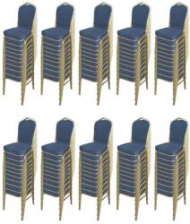 Comenzi-scaune Set scaune de evenimente stivuibile 100 bucati-albastru