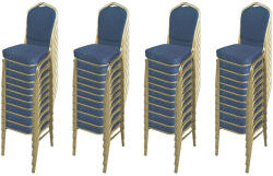 Comenzi-scaune Set scaune de evenimente stivuibile 40 bucati-albastru