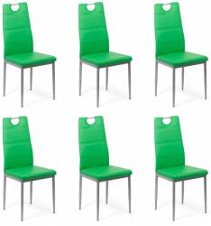 CHAIRS-ON Set 6 scaune de bucătărie din piele eco 4 culori