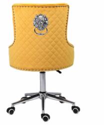 Chairs Deco Scaune de birou rotative Lion-catifea mustar