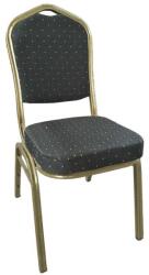 Comenzi-scaune Scaun de evenimente stofa neagra-cadru auriu