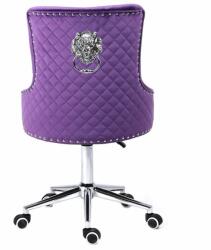 Chairs Deco Scaune de birou rotative Lion-catifea mov