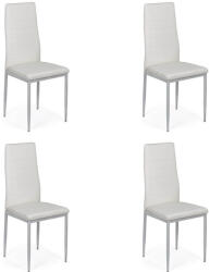 Comenzi-scaune Set 4 scaune bucătărie-alb