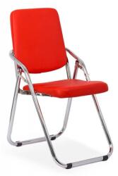 Chairs ON Scaune pliante cadru cromat pe culoarea Rosu