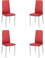 Comenzi-scaune Set 4 scaune bucătărie-vișiniu