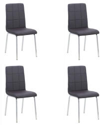 Comenzi-scaune Set 4 scaune de bucatarie cadrul metalic cromat-maro