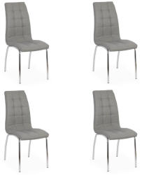 CHAIRS-ON Set 4 scaune de bucatarie cadrul metalic cromat