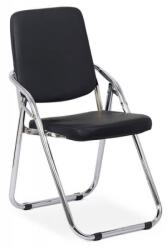 Chairs ON Scaune pliante cadru cromat pe culoarea Negru