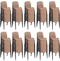 Ant-romania Set 100 de scaune pentru diverse evenimente-maro deschis