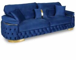 Chairs Deco Canapea extensibilă Rio Lux cu 3 locuri, tapițată albastru Canapea