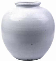  Kerámia váza antikolt szürkés fehér 36 cm