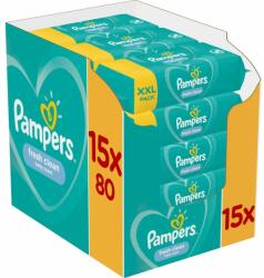 Pampers Fresh Clean Șervețele umede pentru copii pentru piele sensibila 15x80 buc