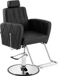 Physa Fodrászszék lábtartóval - 56-71 cm - 200 kg - fekete, ezüst (PHYSA DUDLEY BLACK)