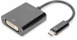 ASSMANN DA-70829 adaptor pentru cabluri video USB tip-C DVI Negru (DA-70829)