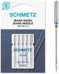 Schmetz Set 5 ace de cusut, Jeans, finete 80, Schmetz 130/705 H-J VCS