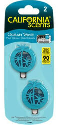 California Scents Autóillatosító, mini diffúzer, 2* 3 ml, CALIFORNIA SCENTS Ocean Wave (AICSM16)
