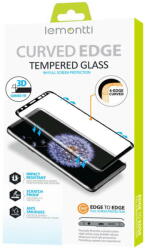 Lemontti Husa Folie Samsung Galaxy S6 Edge G925 Lemontti Sticla Curbata White (1 fata, 9H, 3D) (LFST3DG925W) - vexio