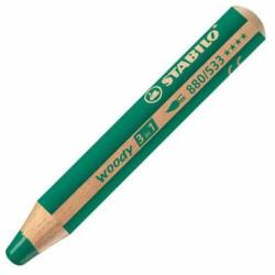 STABILO Creion colorat Stabilo Woody 3în1 în verde închis (880/533)