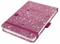 Sigel Caiet de notițe, exclusiv, 110x79 mm, grilă cu puncte, 79 de pagini, copertă tare, SIGEL "Jolie" Pink Happiness (JN338)