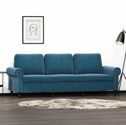 vidaXL 3 személyes kék bársony kanapé 180 cm (359548) - pepita