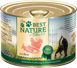 Best Nature Best Nature Pachet economic Cat Adult 12 x 200 g - Somon, pui și orez