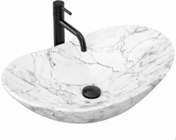 Rea Royal Marble 60, 5x36 cm pultra ültethető mosdó, matt fehér REA-U8010 (REA-U8010)