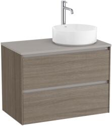 Roca Ona alsószekrény 80x46 cm 2 fiókkal pultra ültethető mosdóhoz, sötét szilfa A851727511 (A851727511)