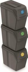 Prosperplast Coș de gunoi Prosperplast Sortibox pentru separare 3 x 20L gri (CEN-68347) (CEN-68347) Cos de gunoi