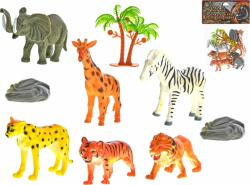 MIKRO Animale de safari 10 cm 6 buc cu accesorii in geanta (MI50918) Figurina