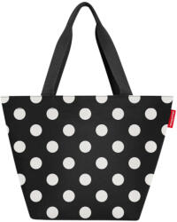 Reisenthel shopper M fekete-fehér pöttyös női bevásárló táska (ZS7073)