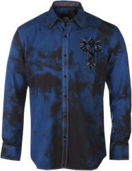 AFFLICTION мъжка риза affliction - naples - тъмно синьо - 110wv908-dkbl