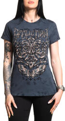 AFFLICTION тениска за жени affliction - abrasive line - mountain С ПРАНЕ - aw26152-moun