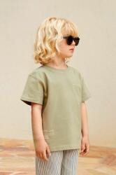 Liewood gyerek pamut póló Sixten Placement Shortsleeve T-shirt zöld, sima - zöld 116