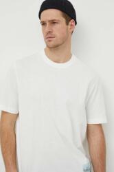 Giorgio Armani pamut póló bézs, férfi, nyomott mintás - bézs M - answear - 12 990 Ft