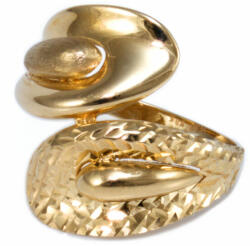 Ékszershop Vésett és matt arany fantáziagyűrű (1277354)