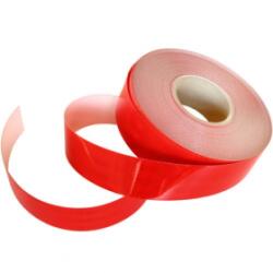 ALM Rola banda reflectorizanta tip fagure 10cm x 25 metri culoare rosie (ALM 060718-5)