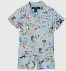 Ralph Lauren gyerek pamut pizsama mintás - kék 124-134
