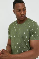 Ralph Lauren pamut pizsama felső zöld, mintás - zöld S - answear - 15 585 Ft
