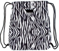 Starpak Zebra csíkos zsinóros hátizsák, tornazsák