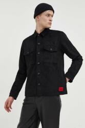 HUGO BOSS ing férfi, galléros, fekete, regular - fekete L - answear - 56 990 Ft