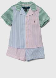 Ralph Lauren gyerek pamut pizsama sima - többszínű 109-116