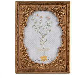 Clayre & Eef Arany színű rózsás képkeret - 14x19cm